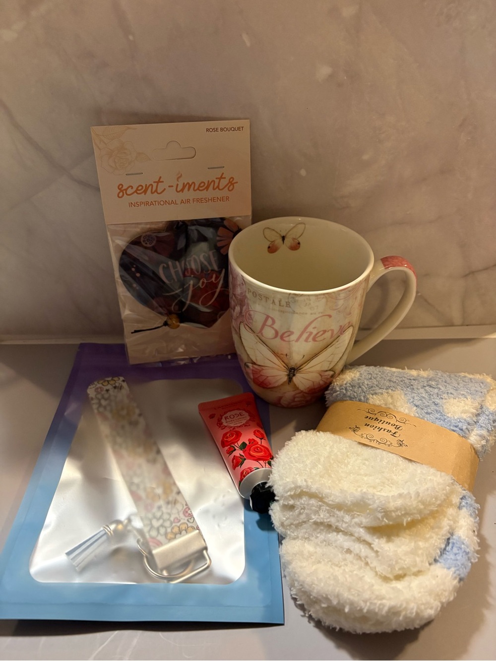 Believe Butterfly Ceramic Mug gift set